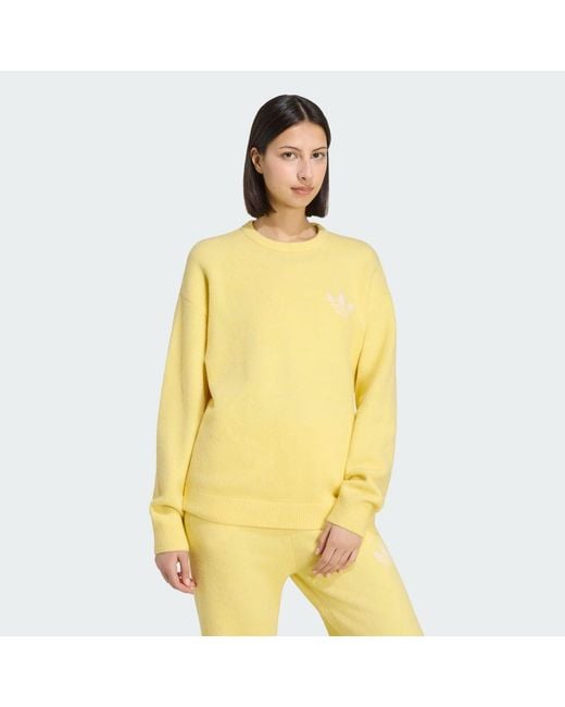 Adidas Yellow Originals Athletic Dept Knitted Sweatshirt