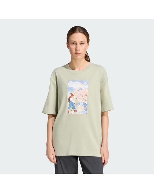 Adidas Green Terrex Secret Paths Ahead Graphic Tshirt