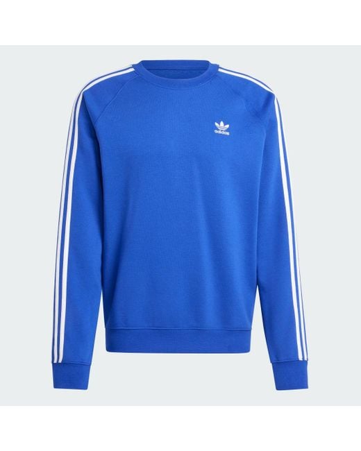 Adidas Blue Adicolor Classics 3-Stripes Crew for men