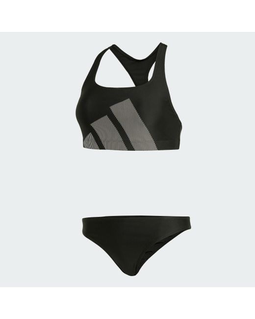 Adidas Black Big Bars C-Back Bikini Set