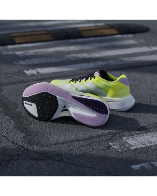 Adidas Yellow Adizero Boston 13 Shoes