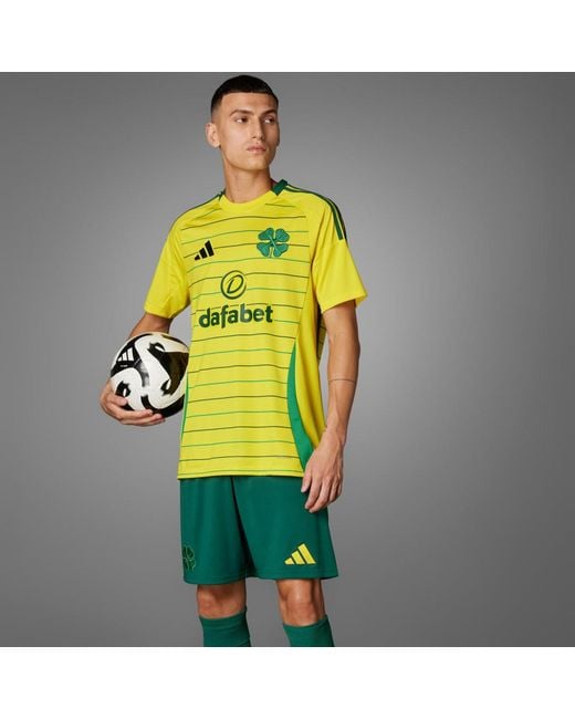 Adidas Yellow Celtic Fc 24/25 Away Jersey for men