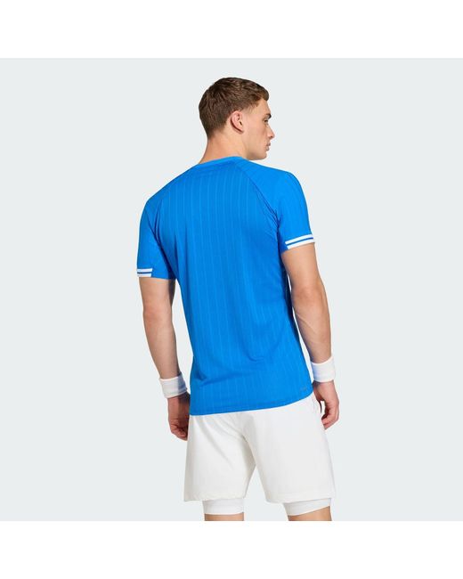 Adidas Blue Tennis Climacool Freelift T-Shirt Pro for men