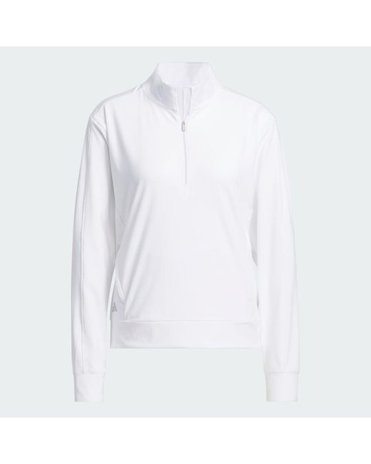 Adidas White Ultimate365 Half-Zip Layering Top