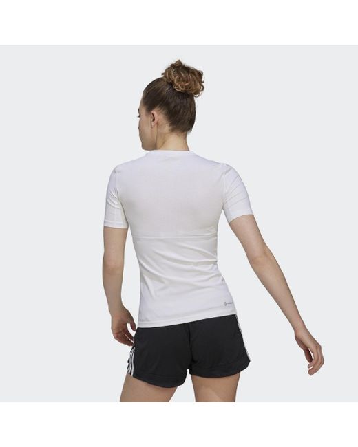 Adidas White Techfit Training T-Shirt