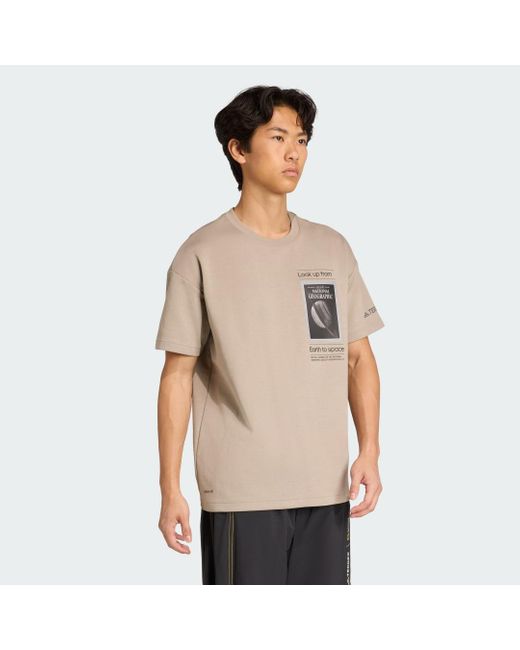 Camiseta National Geographic Uf Aeroready Graphic Adidas de color Natural