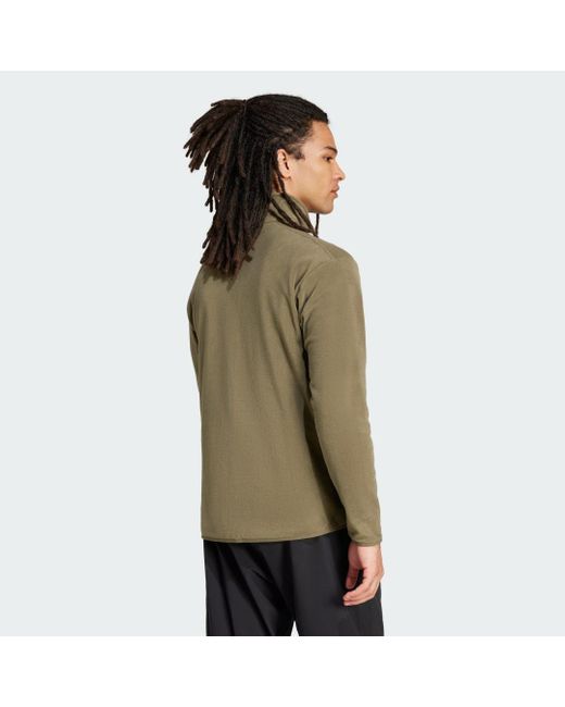 Adidas Green Multi Essentials Full-Zip Fleece Jacket for men