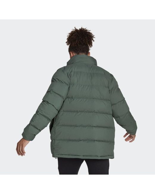 Adidas Green Helionic Mid-length Down Jacket for men