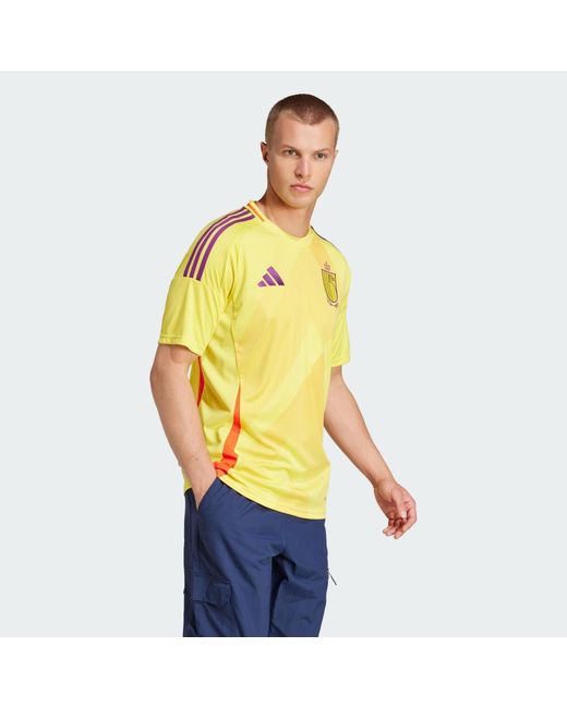 Adidas Yellow Belgium 25 'S Team) Away Jersey for men
