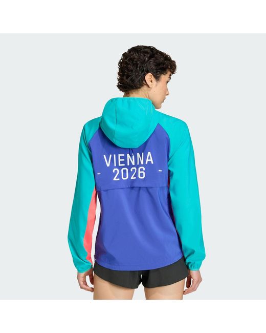 Adidas Blue Vienna Marathon Running Jacket
