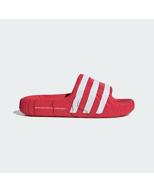 Adidas Red Adilette 22 Slides for men