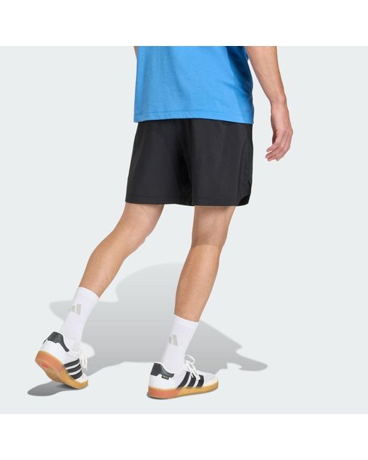 Adidas Blue D4T Primelift Essentials Workout Graphics Shorts for men