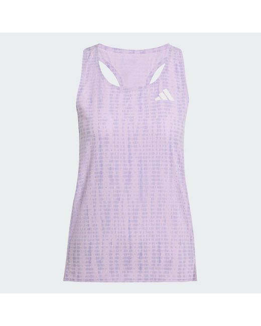 Adidas Purple Adizero Running Singlet