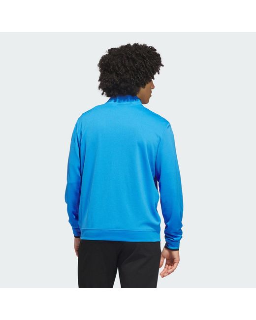Adidas Blue Lightweight Half-Zip Top for men