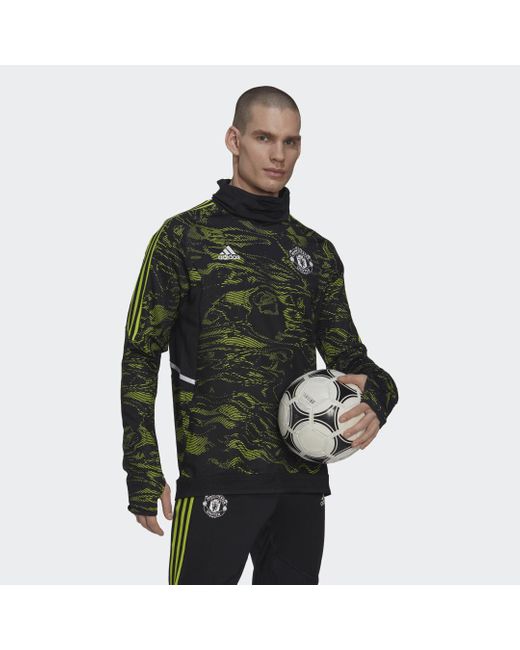 Adidas Green Manchester United Condivo 22 Pro Warm Top for men