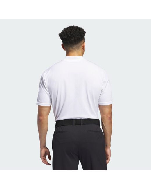 Adidas White Ultimate365 Tour Primeknit Polo Shirt for men