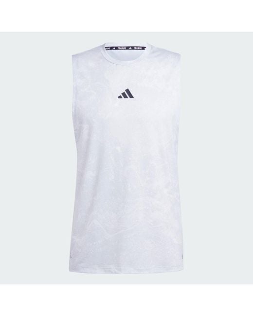 Canotta Power Workout di Adidas in White da Uomo