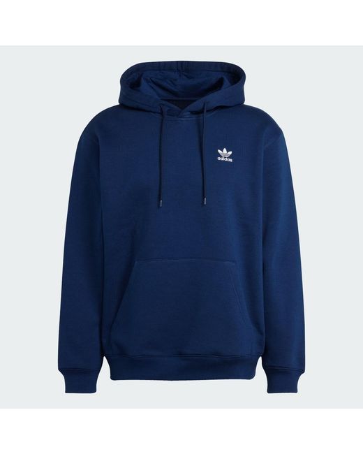 Adidas Blue Trefoil Essentials Loose Hoodie for men