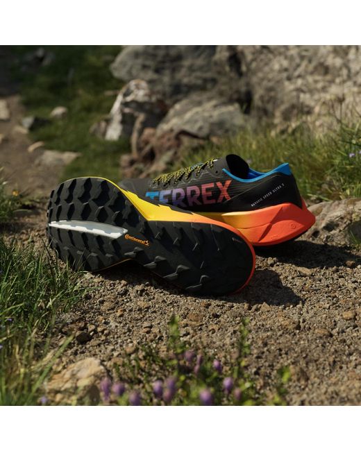Adidas Blue Terrex Agravic Speed Ultra 2 Trail Running Shoes for men