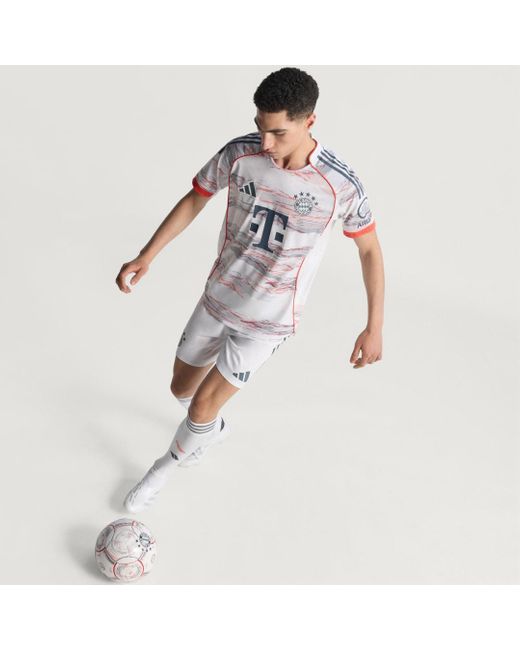 Adidas White Fc Bayern 25/26 Away Authentic Jersey for men