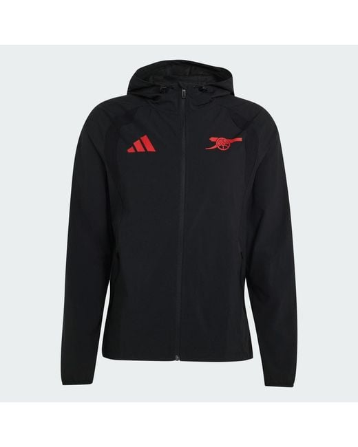 Adidas Black Arsenal Fc Tiro Travel Windbreaker for men
