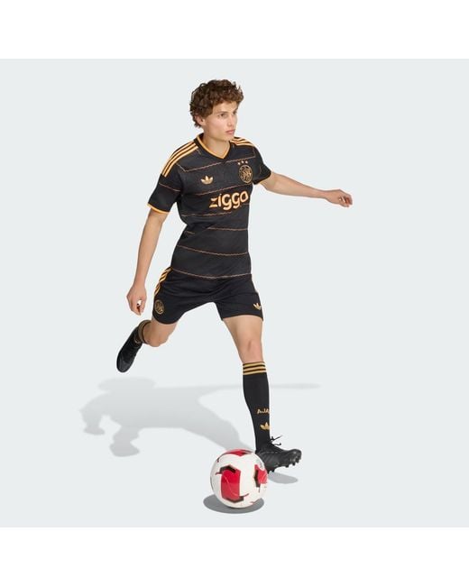 Adidas Black Ajax Amsterdam 26/27 Away Shorts for men