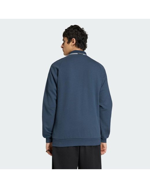 Adidas Blue Italy Away Anthem Jacket for men