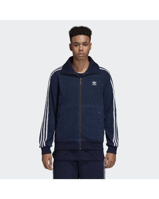 adidas Suede Track Track Top in Night Navy (Blue) for Men | Lyst UK
