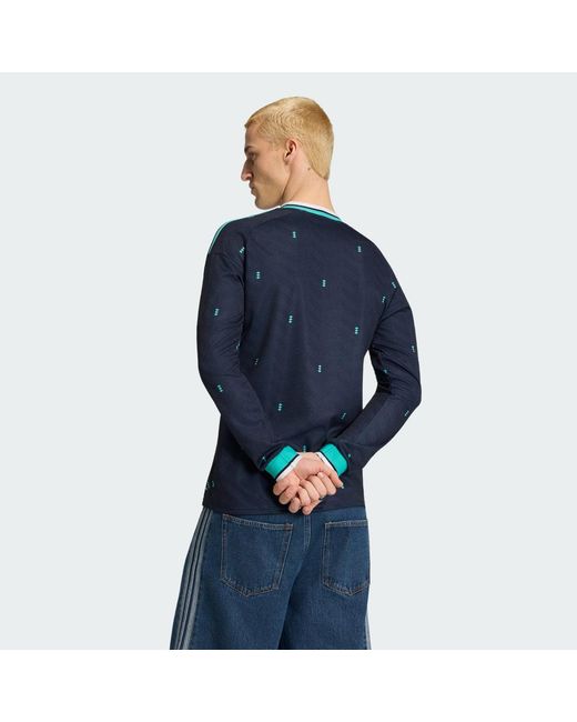 Adidas Blue Germany 26 Away Long Sleeve Jersey for men