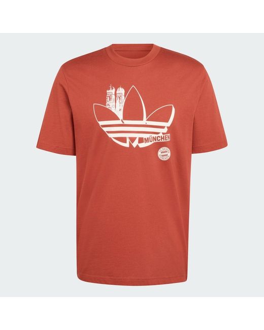 Adidas Red Fc Bayern Seasonal Graphic T-Shirt for men