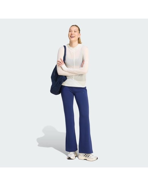 Adidas Blue Soft Lux Flared Pants