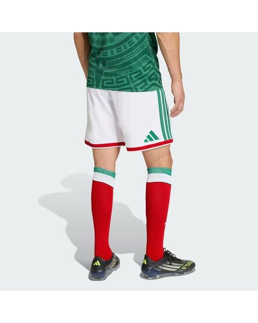 Adidas Red Football Mexico 26 Home Shorts Jl8541 for men