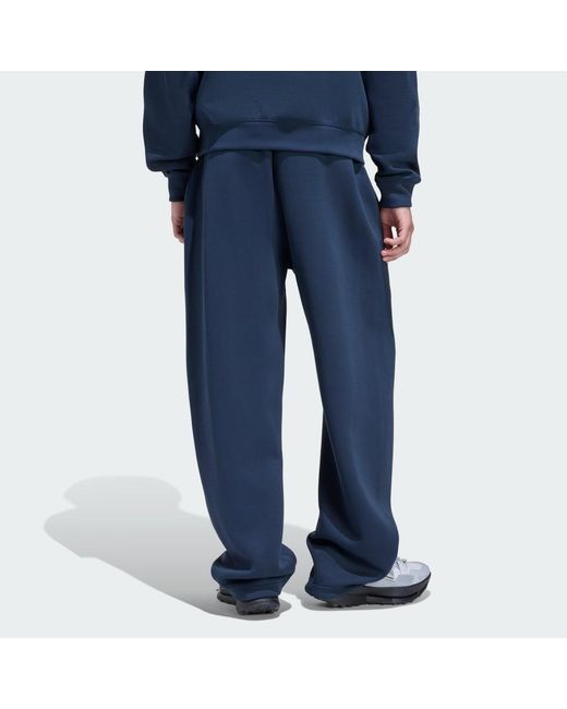 Adidas Blue Spacer Cutline Open Hem Tracksuit Bottoms for men