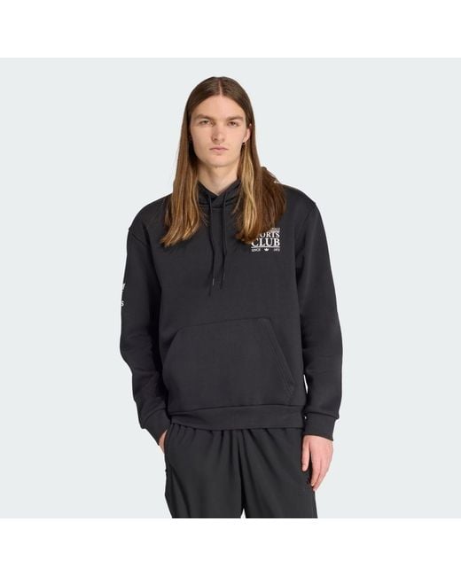 Adidas Black Graphic Hoodie for men