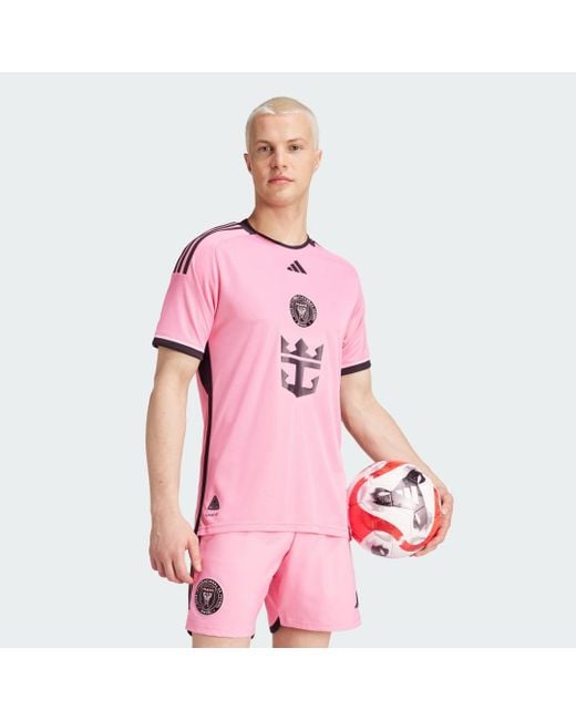 Adidas Pink Inter Miami Cf 24/25 Messi Home Authentic Jersey for men