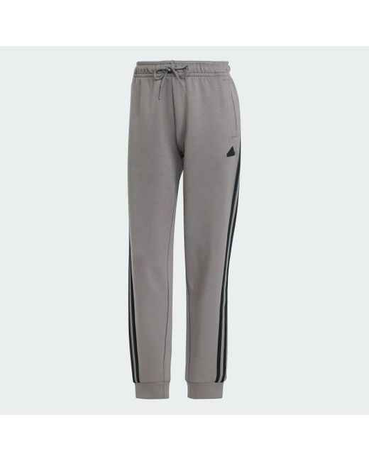Adidas Gray Future Icons 3-Streifen Regular Hose