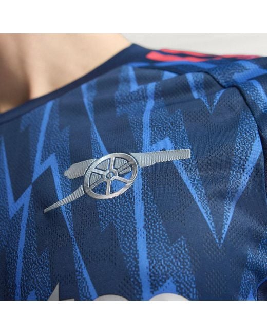 Adidas Blue Arsenal 25/26 Long Sleeve Away Authentic Jersey for men