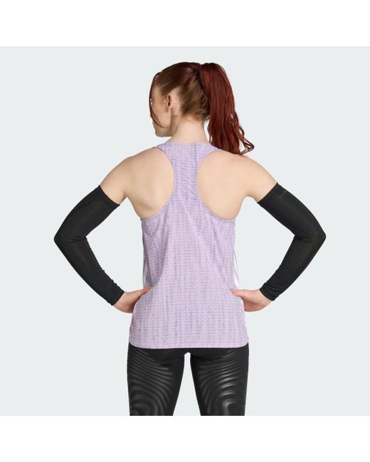Adidas Purple Adizero Running Singlet