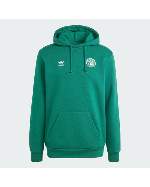 Felpa con cappuccio Essentials Trefoil Celtic FC di Adidas in Green da Uomo
