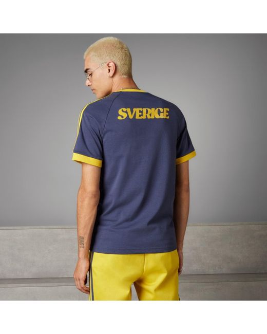 Camiseta Adicolor Suecia 3 bandas adidas de hombre de color Azul | Lyst