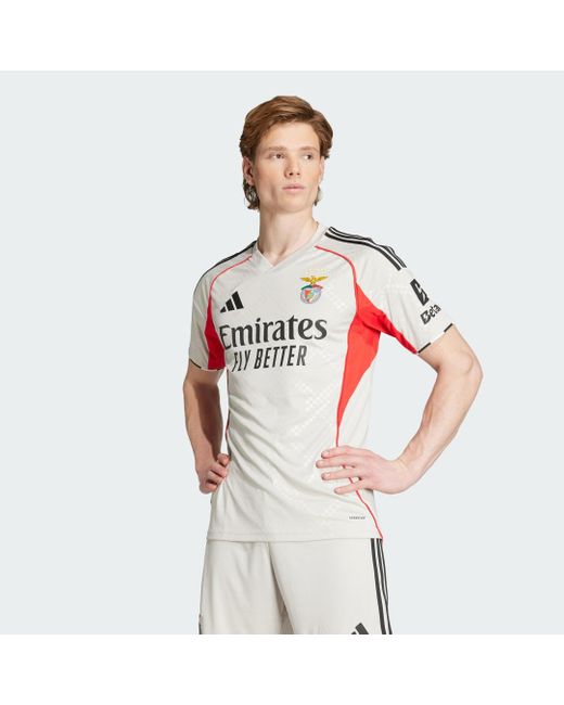 Adidas Red Benfica 25/26 Away Jersey for men