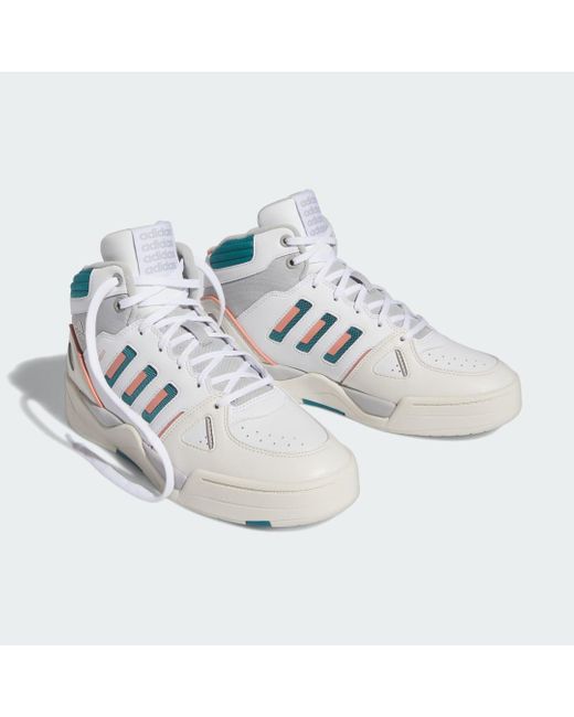 Adidas White Midcity Mid Shoes for men