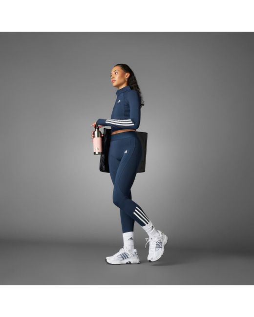 Chaqueta Hyperglam Ribbed Adidas de color Blue