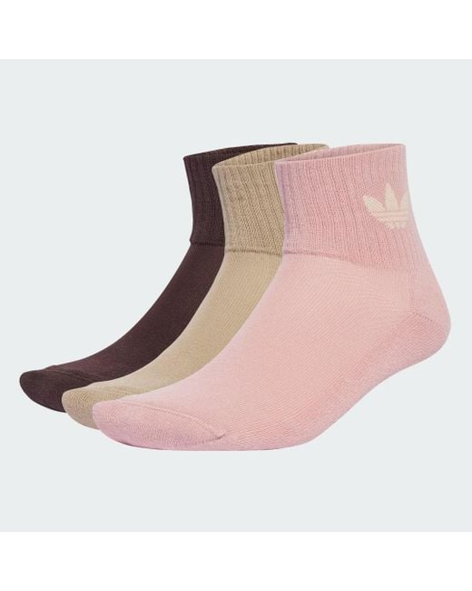 Ankle 3 Pack Calcetines Adidas de color Brown