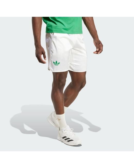 Adidas White Tennis Pro Climacool Ergo Shorts for men