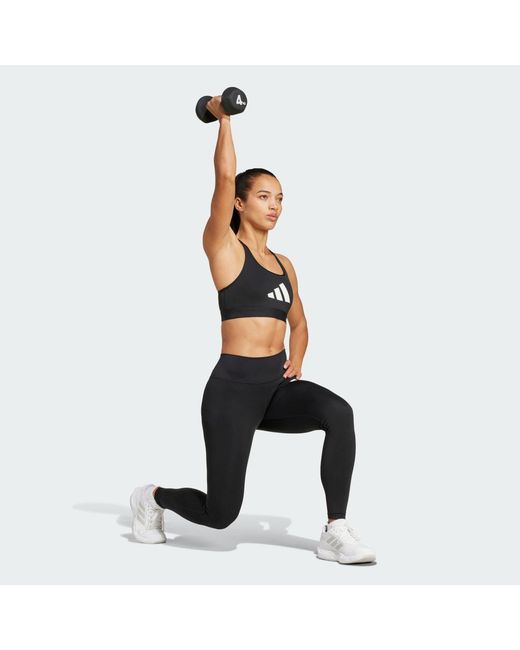Adidas Black Primeliftreact Graphic Bra