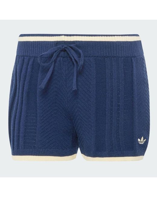 Adidas Blue Cable Knit Shorts