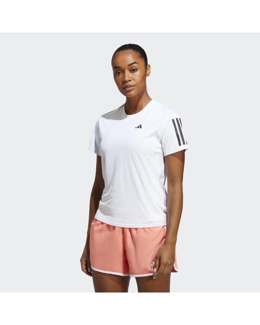 Adidas White Own The Run T-shirt