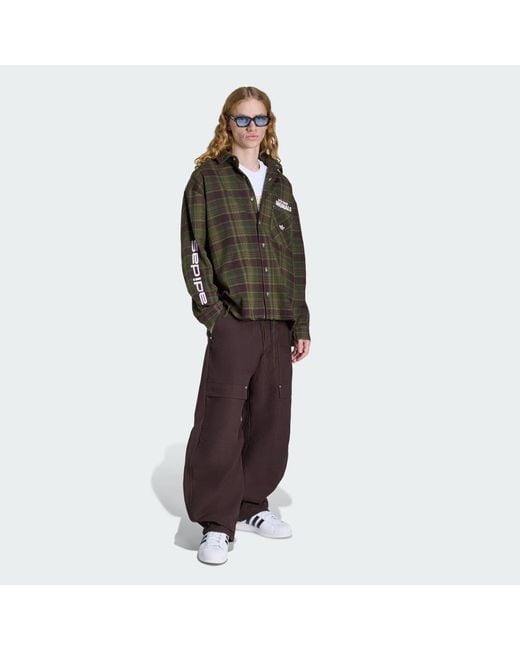 Adidas Brown Originals Canvas Cargo Workpant Pants for men