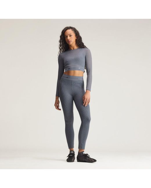 Adidas Blue Asmc Longsleeve Lace Crop Top